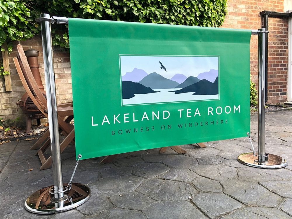 PVC Double sided full colour cafe banner