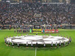 Football centre circle banner