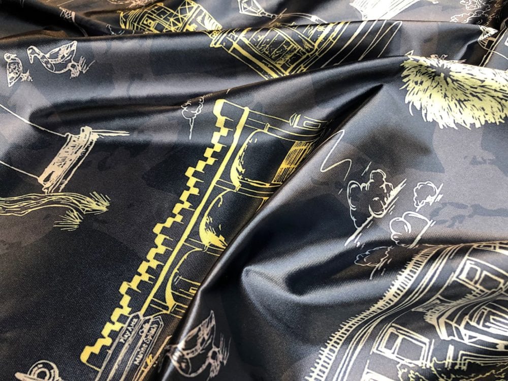 fabric printing on satin