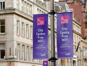 Double sided hanging banners