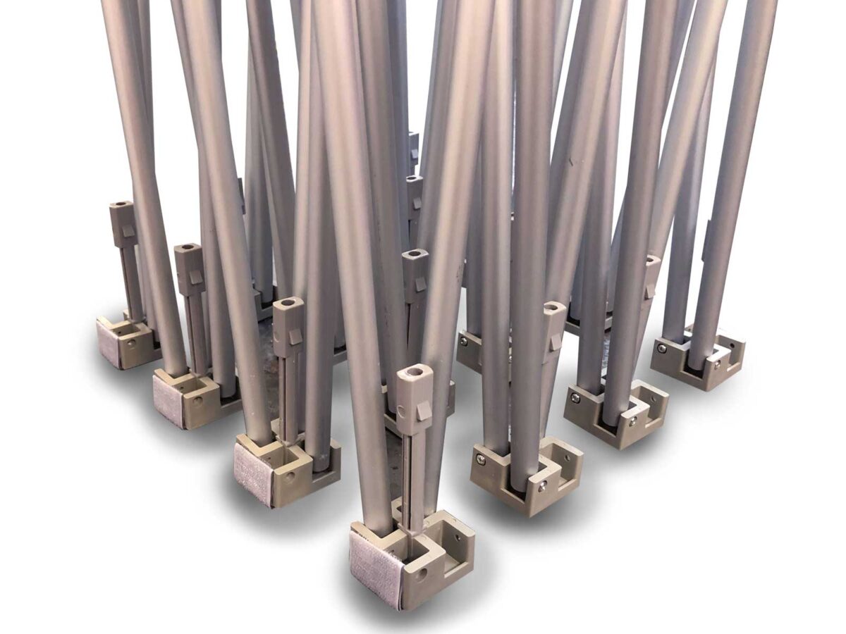 Display stand frame folded