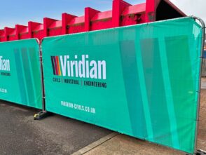 Heavy duty heras fencing banners