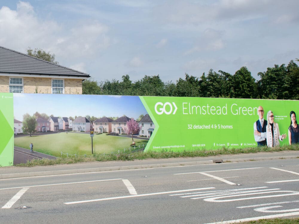 Printed hoarding boards