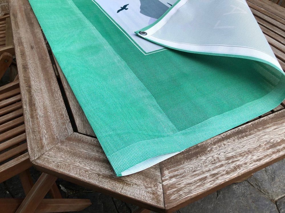 Mesh printed cafe banner for extra air flow