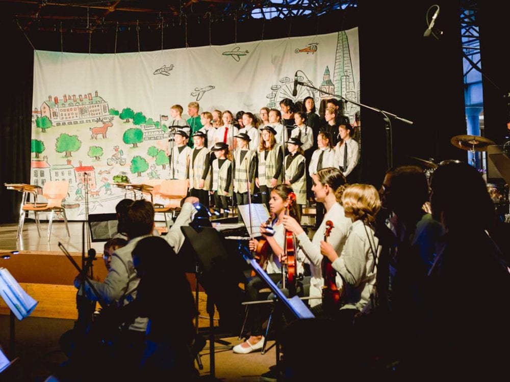 School Stage Backdrop