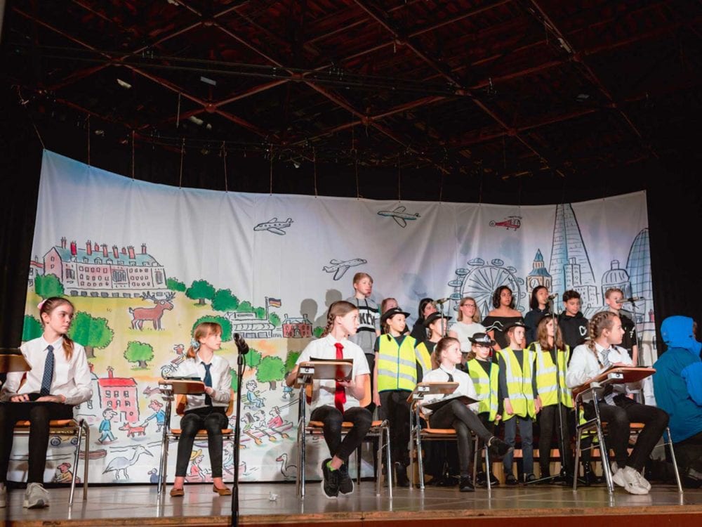 School Stage Backdrop